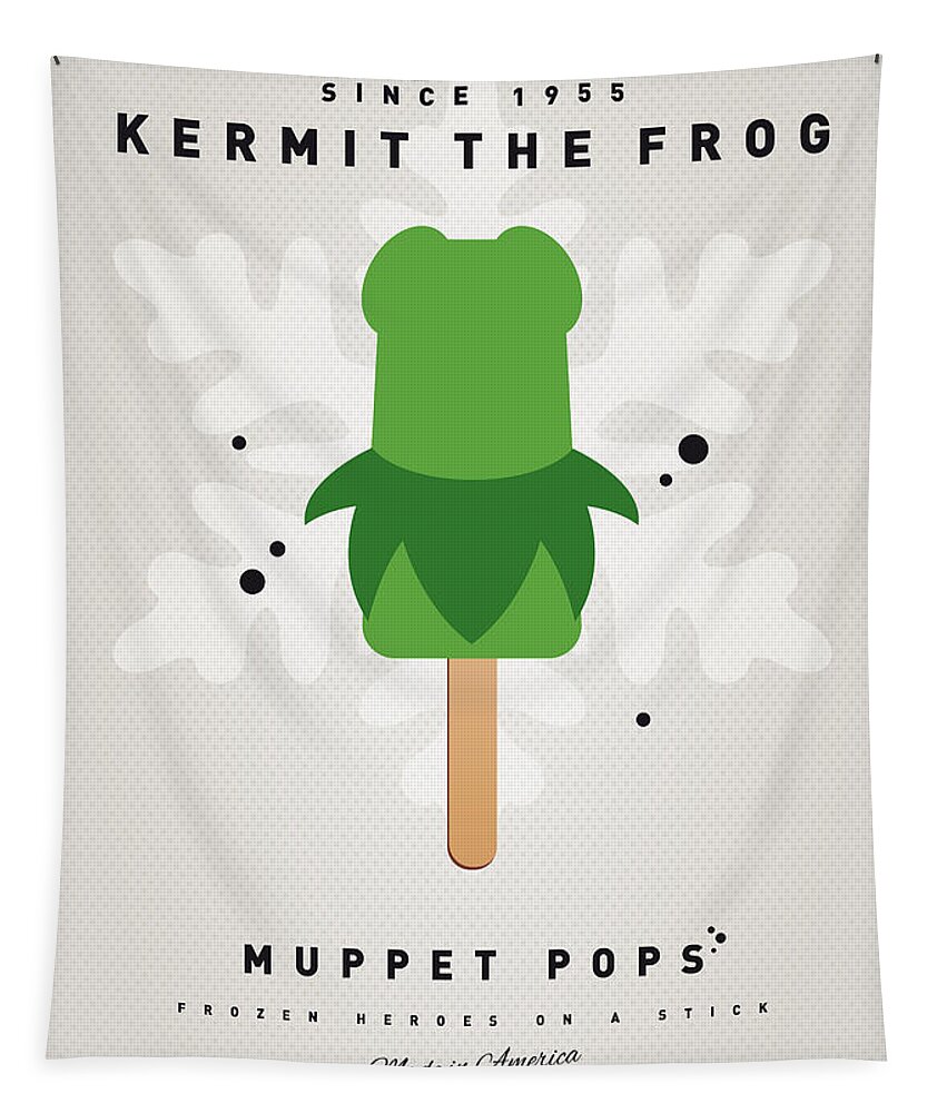 Muppets Tapestry featuring the digital art My MUPPET ICE POP - Kermit by Chungkong Art