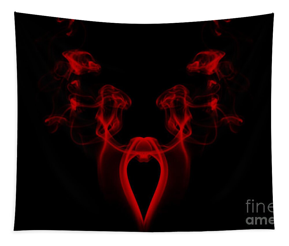 Heart Tapestry featuring the photograph My Smoking Heart Red by Steve Purnell