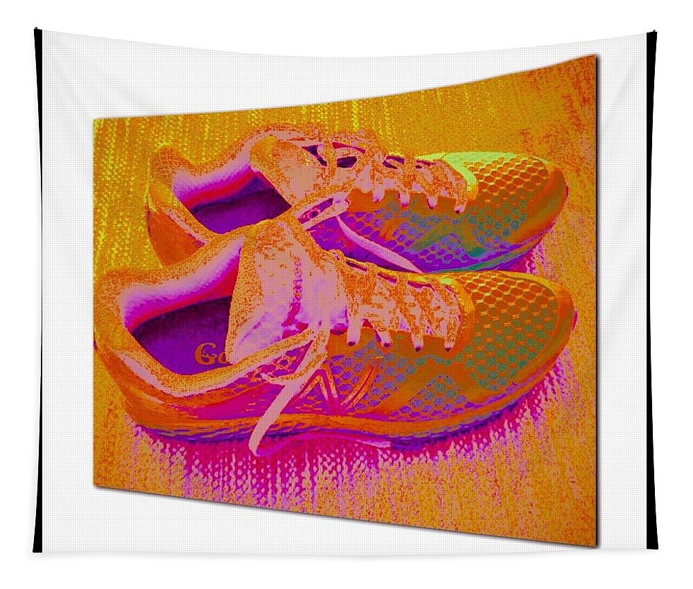 My Walking Shoes Tapestry featuring the photograph My Walking Shoes by Susan Garren