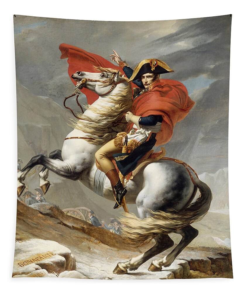Napoleon Tapestry featuring the painting Napoleon Bonaparte on Horseback by War Is Hell Store