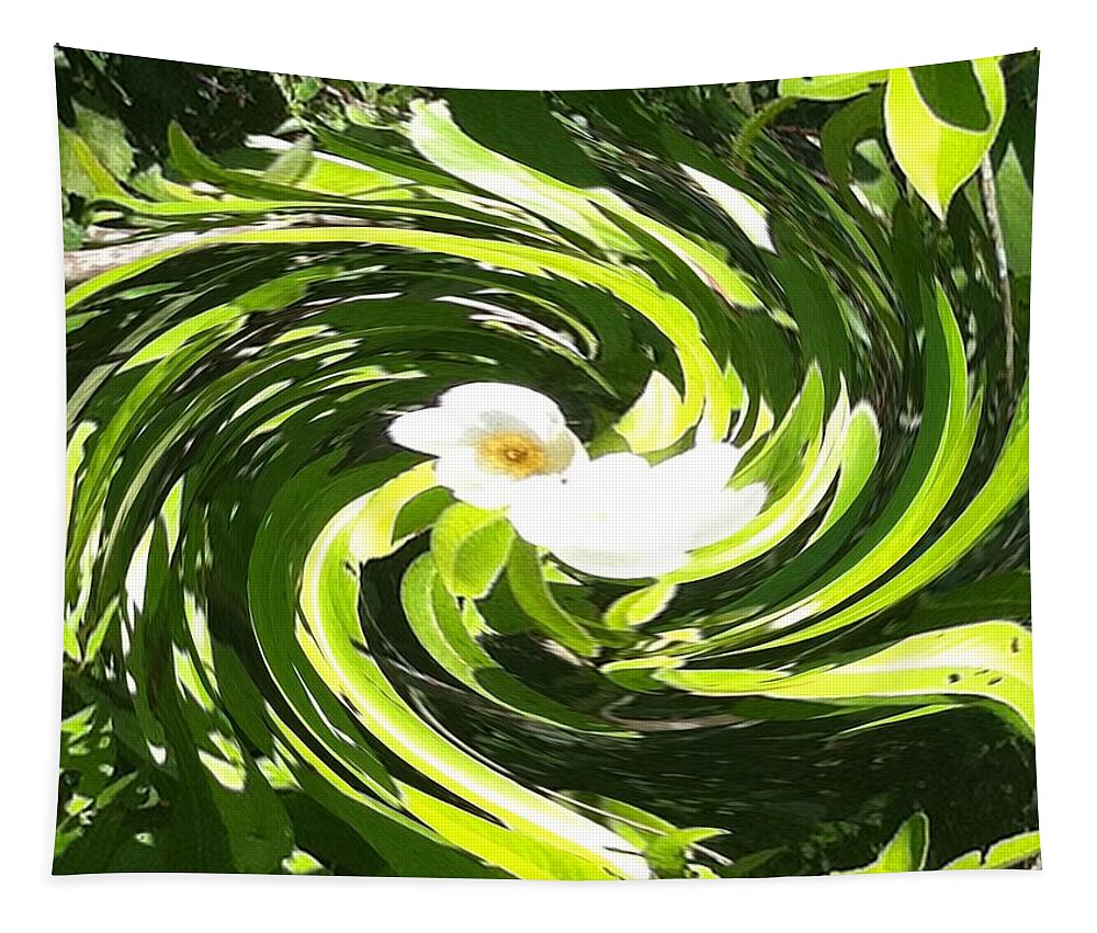 Greens Tapestry featuring the photograph Nature's Twirl by Marian Lonzetta