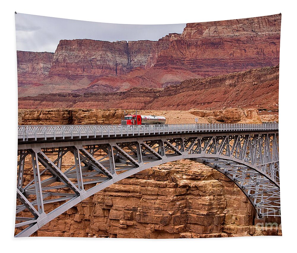 Travel Tapestry featuring the photograph Navajo Bridge by Louise Heusinkveld