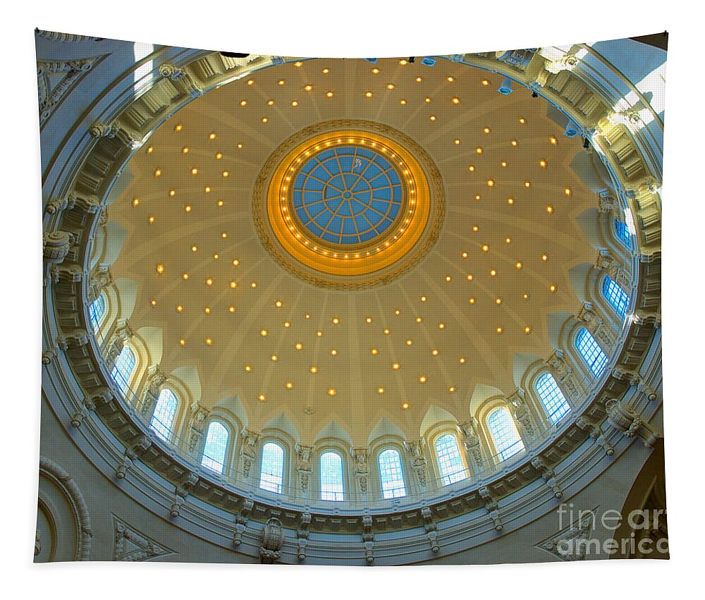 Academy Tapestry featuring the photograph Naval Academy Chapel side Dome by Mark Dodd