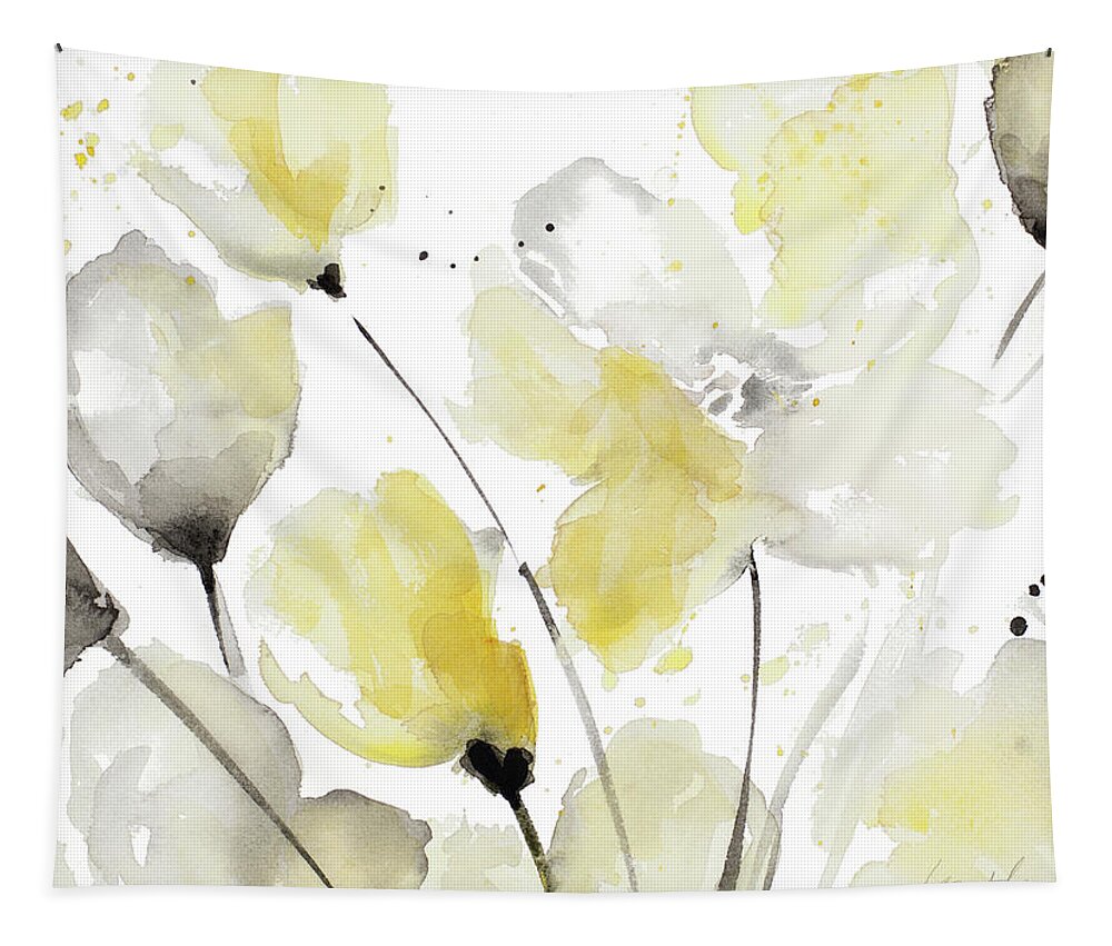 Neutral Tapestry featuring the painting Neutral Abstract Floral II by Lanie Loreth