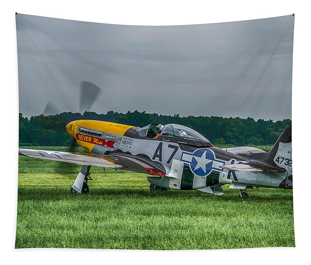 Aviation Tapestry featuring the photograph Never Miss  7D03740 by Guy Whiteley