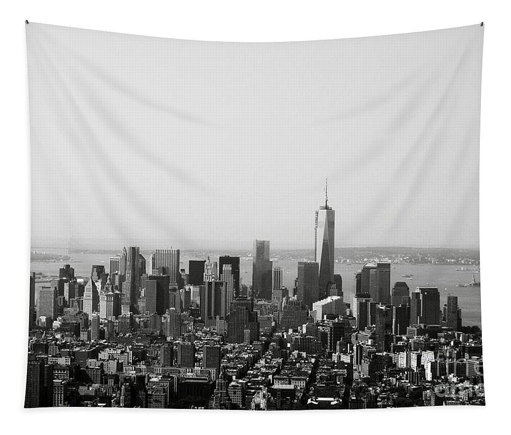 New York Tapestry featuring the photograph New York City by Linda Woods