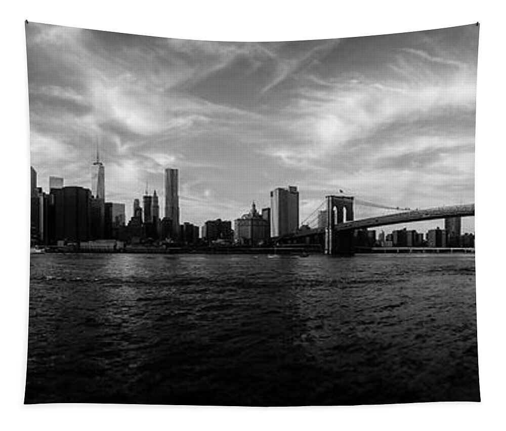 New York Tapestry featuring the photograph New York Skyline by Nicklas Gustafsson