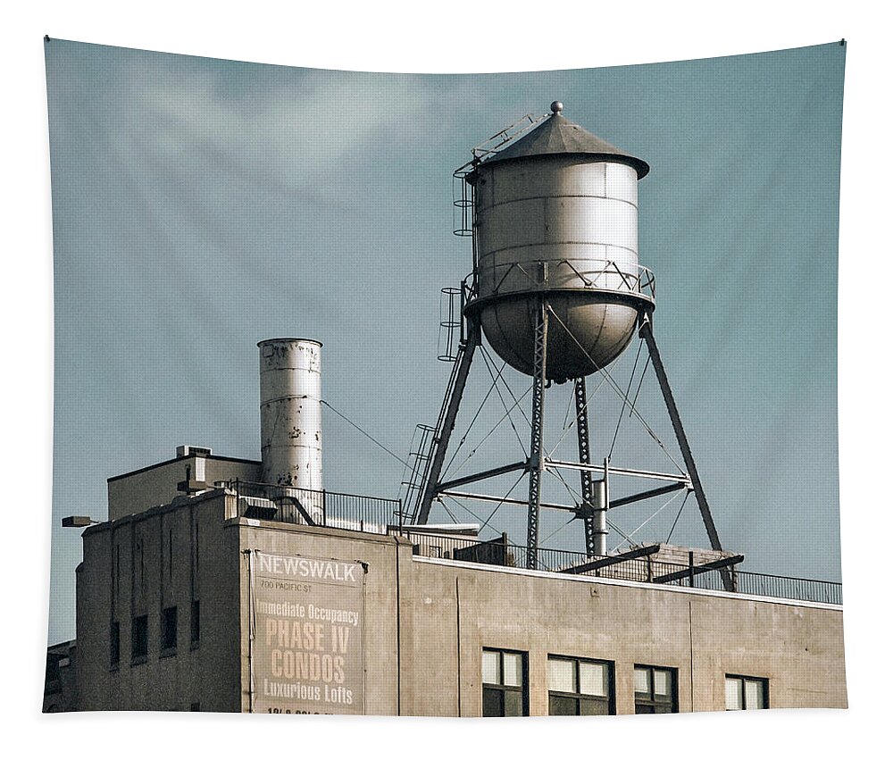 Water Towers Tapestry featuring the photograph New York water towers 10 by Gary Heller