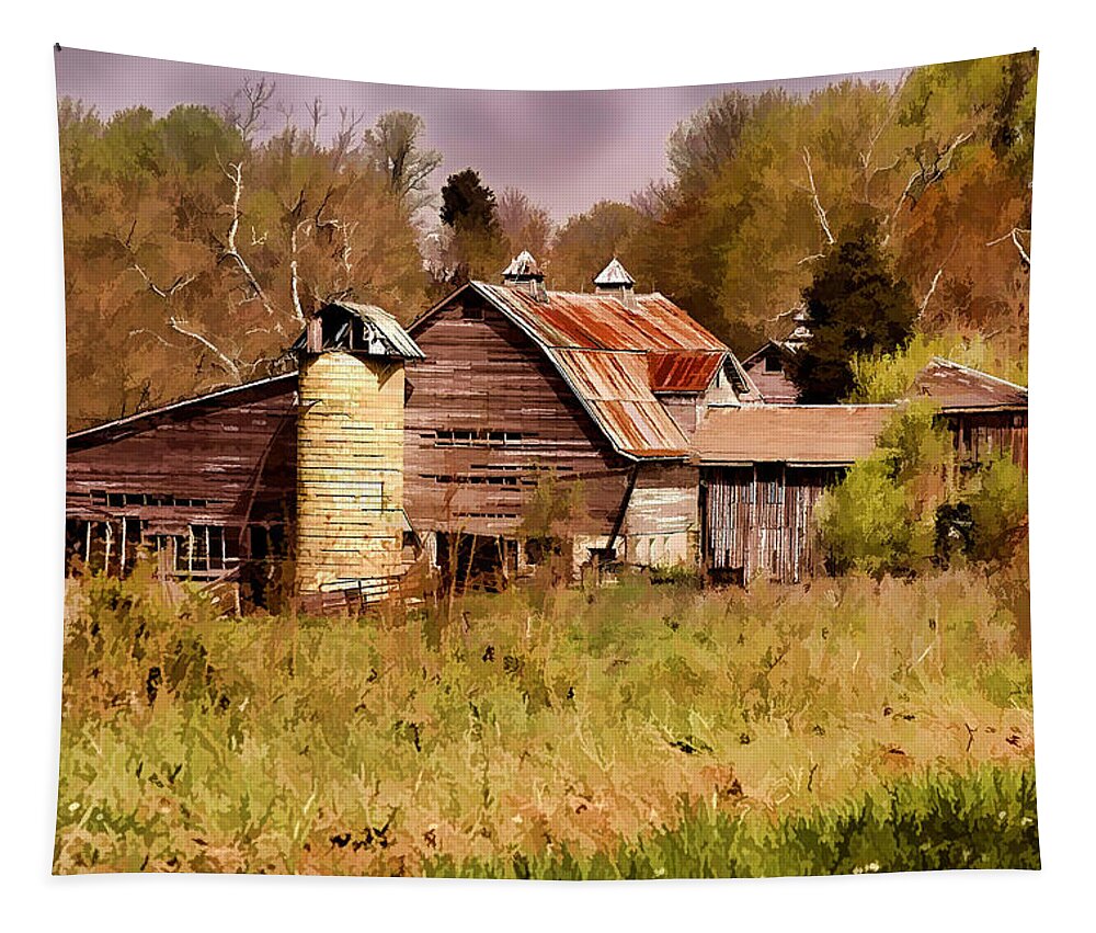 Water Color Tapestry featuring the photograph Newton Township Barn by David Yocum