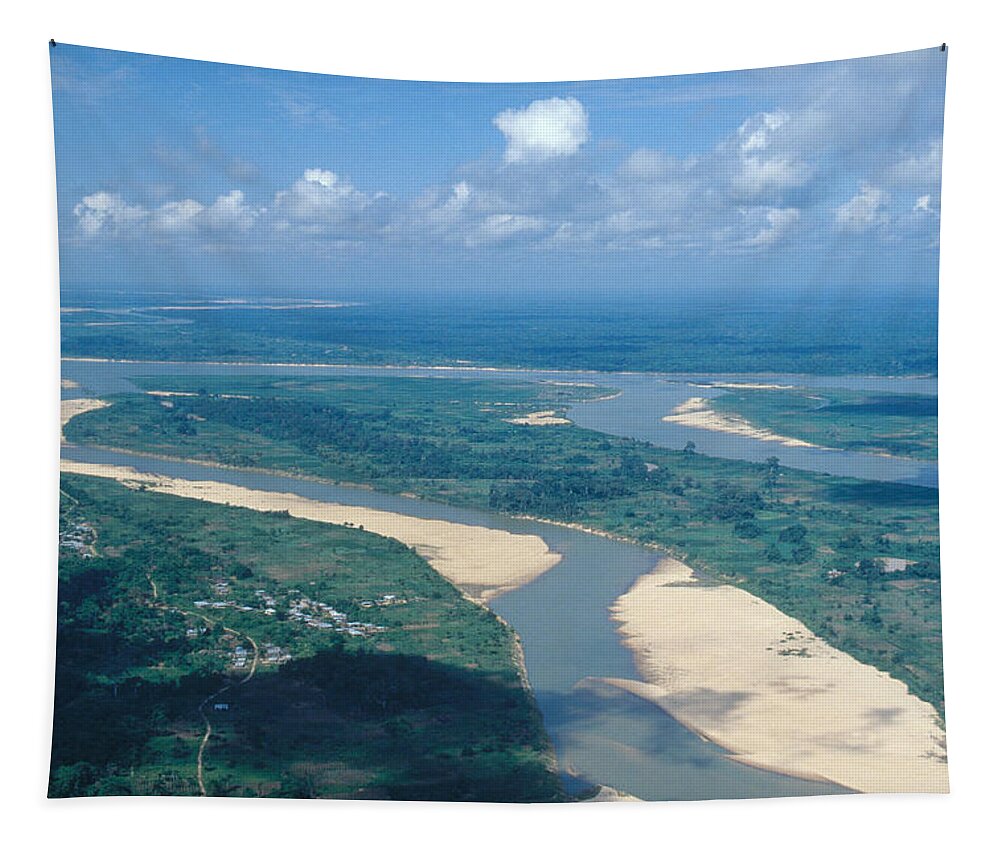 Aerial Tapestry featuring the photograph Niger River Delta, Nigeria by Marcello Bertinetti