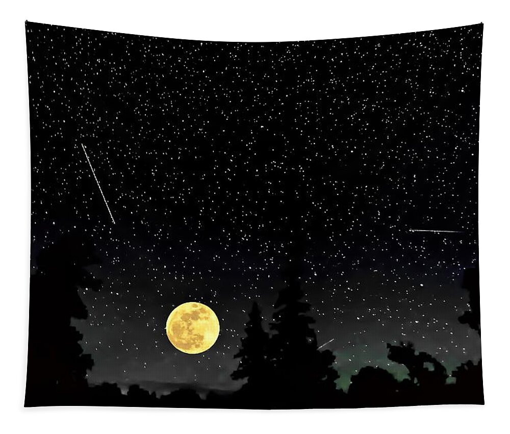 Galaxy Tapestry featuring the photograph Night Moves by Steve Harrington