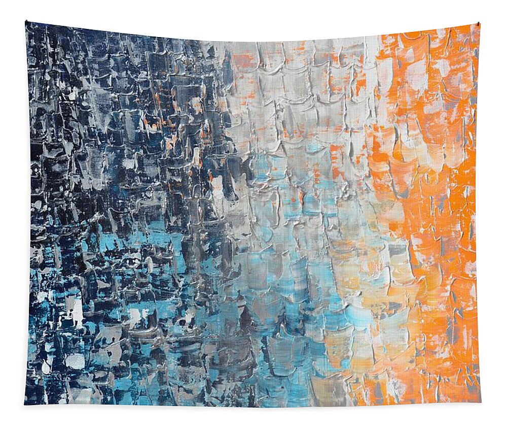 Night To New Day Tapestry featuring the painting Night to New Day by Linda Bailey