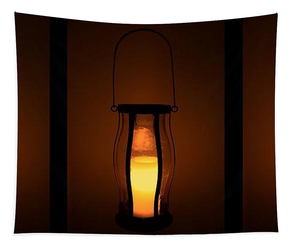 Lantern Tapestry featuring the digital art No Darkness by Margie Chapman