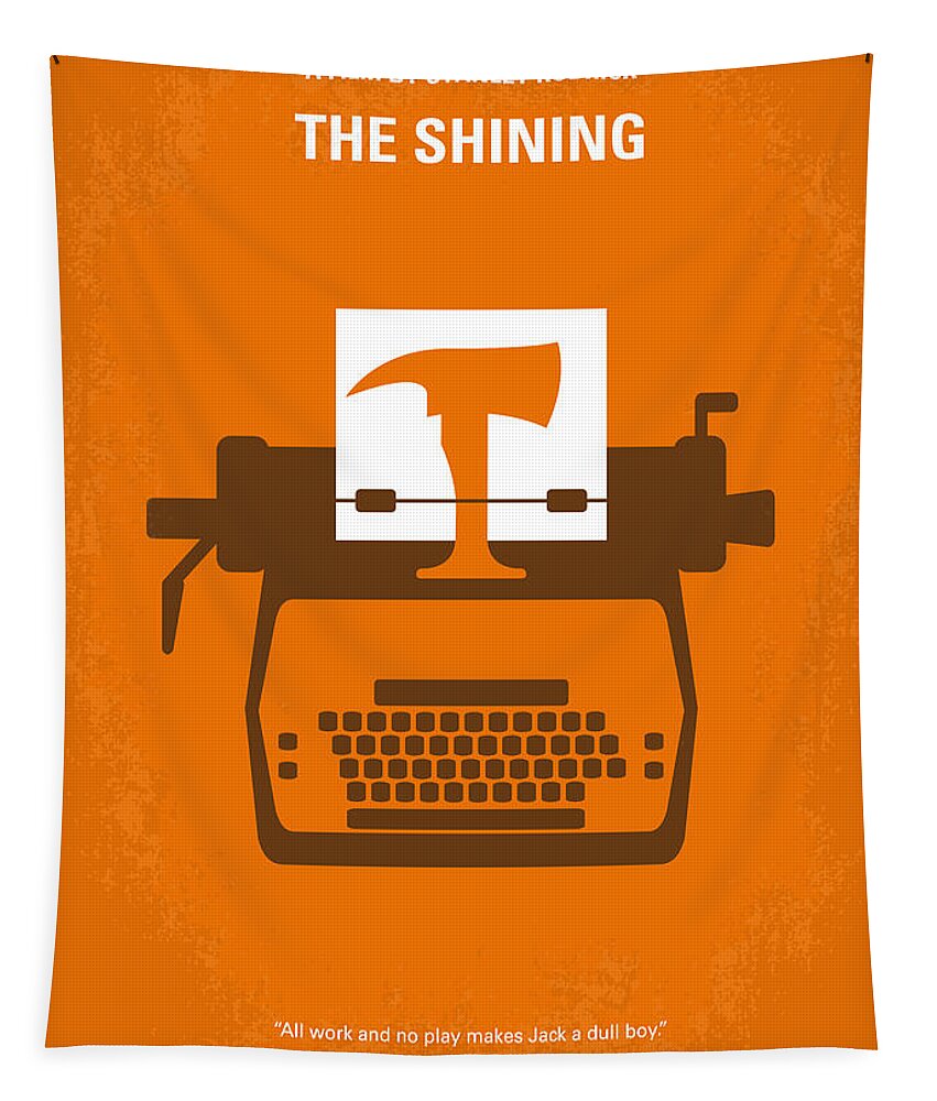 The Shining Tapestry featuring the digital art No094 My The Shining minimal movie poster by Chungkong Art