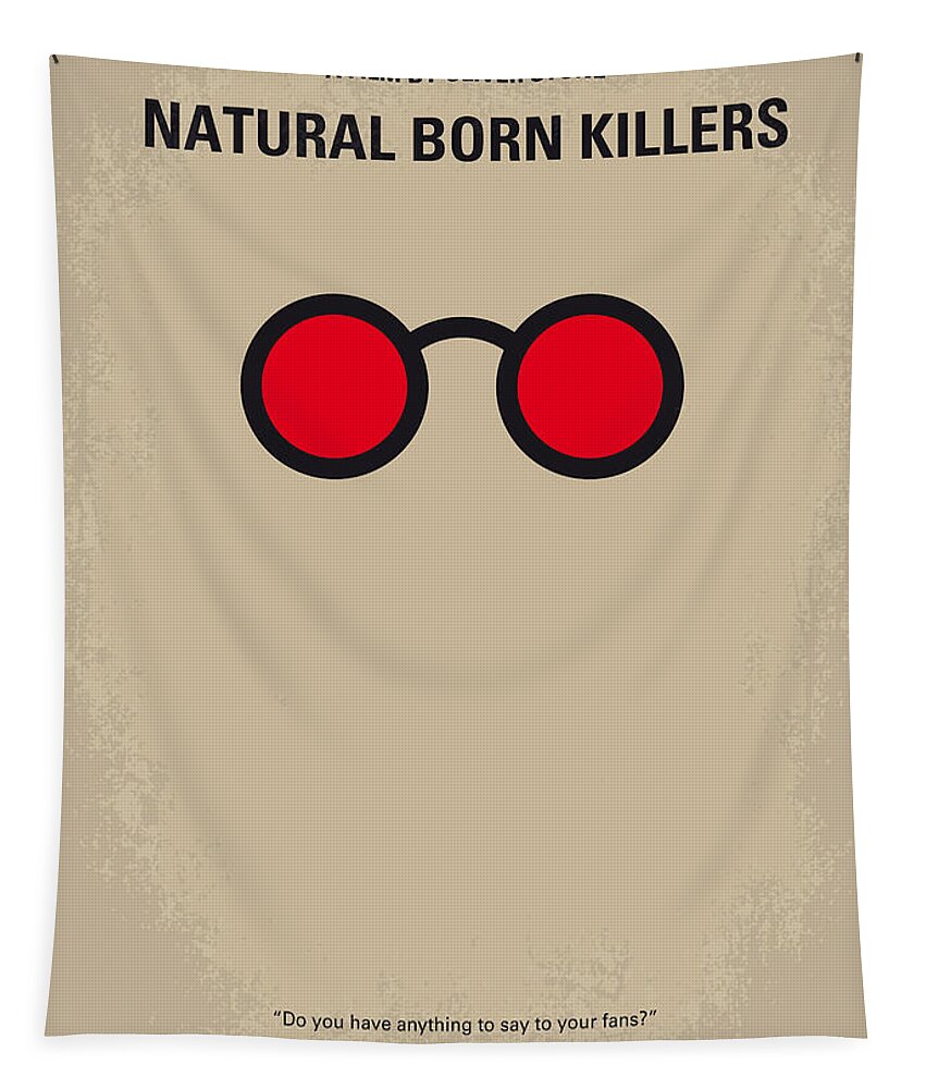 Natural Born Killers Tapestry featuring the digital art No139 My Natural Born Killers minimal movie poster by Chungkong Art