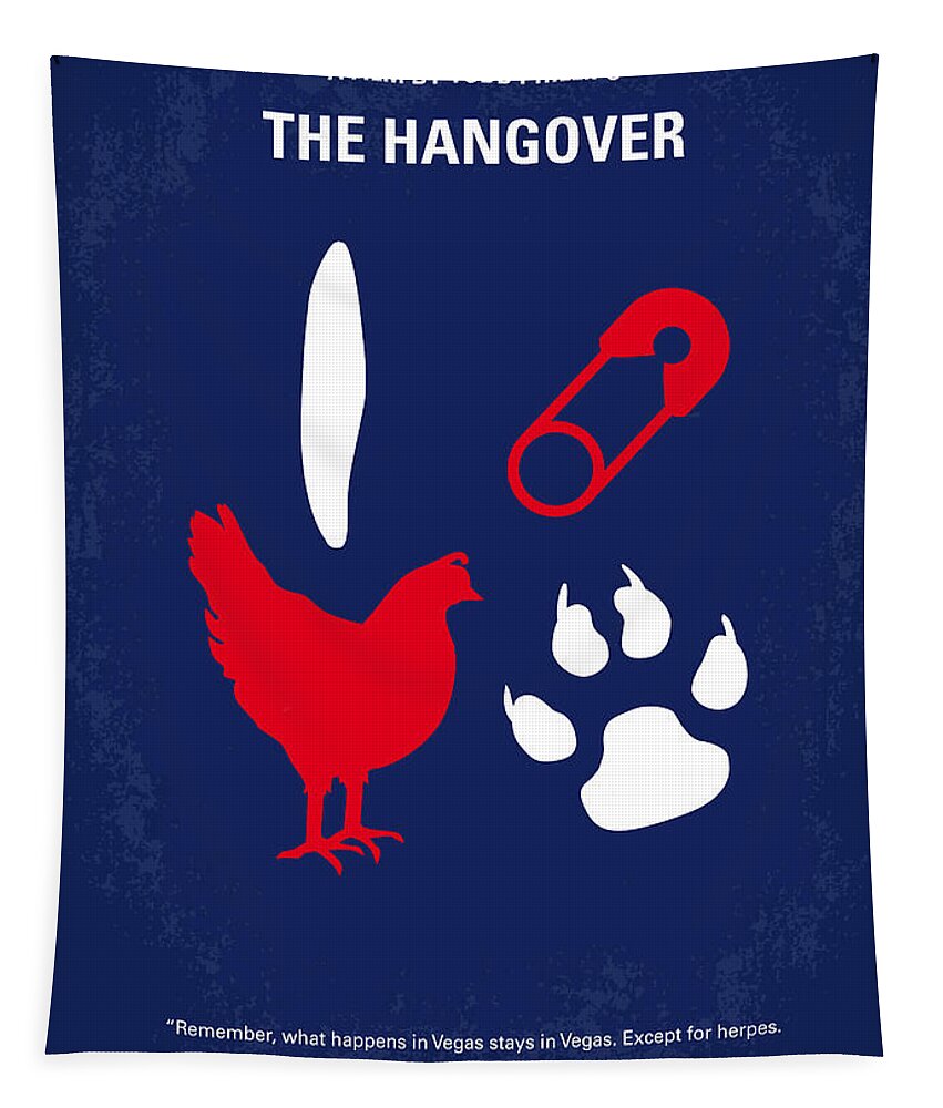 The Hangover Tapestry featuring the digital art No145 My THE HANGOVER minimal movie poster by Chungkong Art