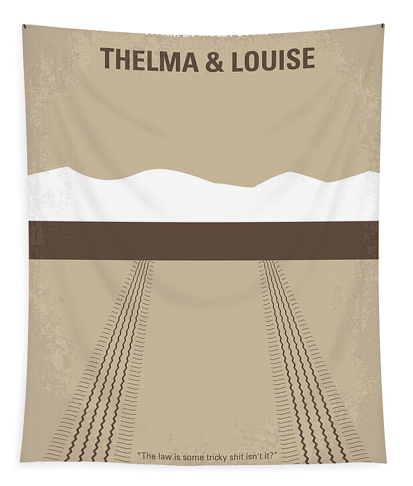 Thelma And Louise Tapestry featuring the digital art No189 My Thelma and Louise minimal movie poster by Chungkong Art