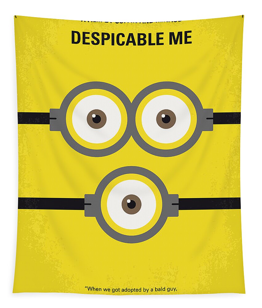 Despicable Me Tapestry featuring the digital art No213 My Despicable me minimal movie poster by Chungkong Art