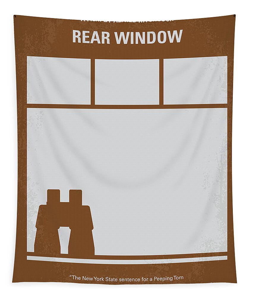 Rear Window Tapestry featuring the digital art No238 My Rear window minimal movie poster by Chungkong Art
