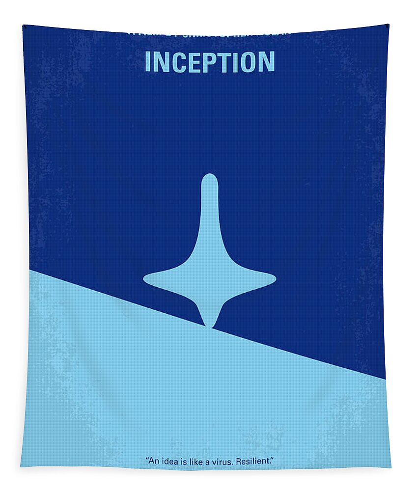 Inception Tapestry featuring the digital art No240 My Inception minimal movie poster by Chungkong Art