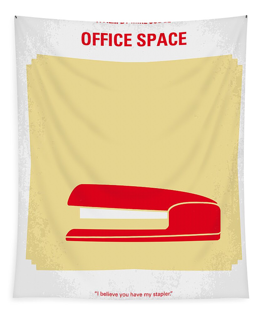 Office Space Tapestry featuring the digital art No255 My OFFICE SPACE minimal movie poster by Chungkong Art