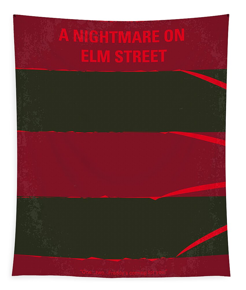 Nightmare On Elmstreet Tapestry featuring the digital art No265 My NIGHTMARE ON ELMSTREET minimal movie poster by Chungkong Art