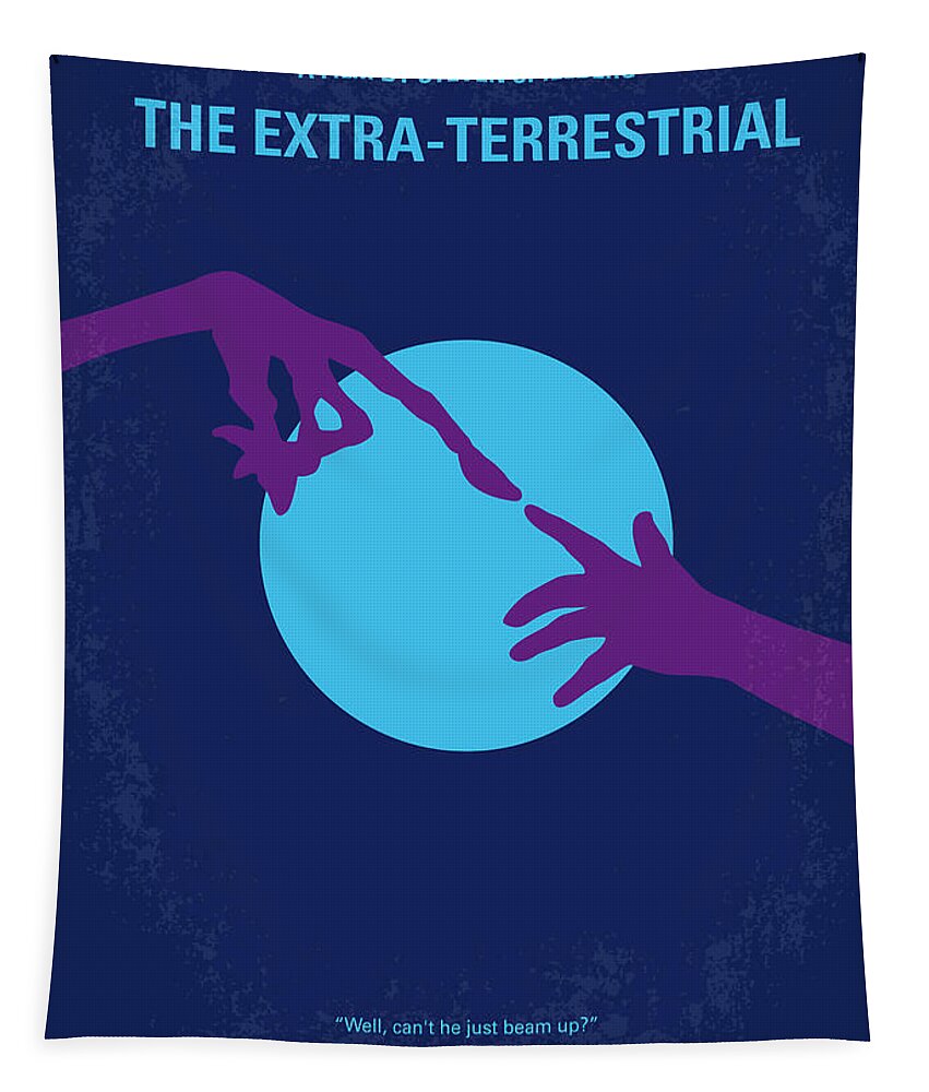 E.t. Tapestry featuring the digital art No282 My ET minimal movie poster by Chungkong Art