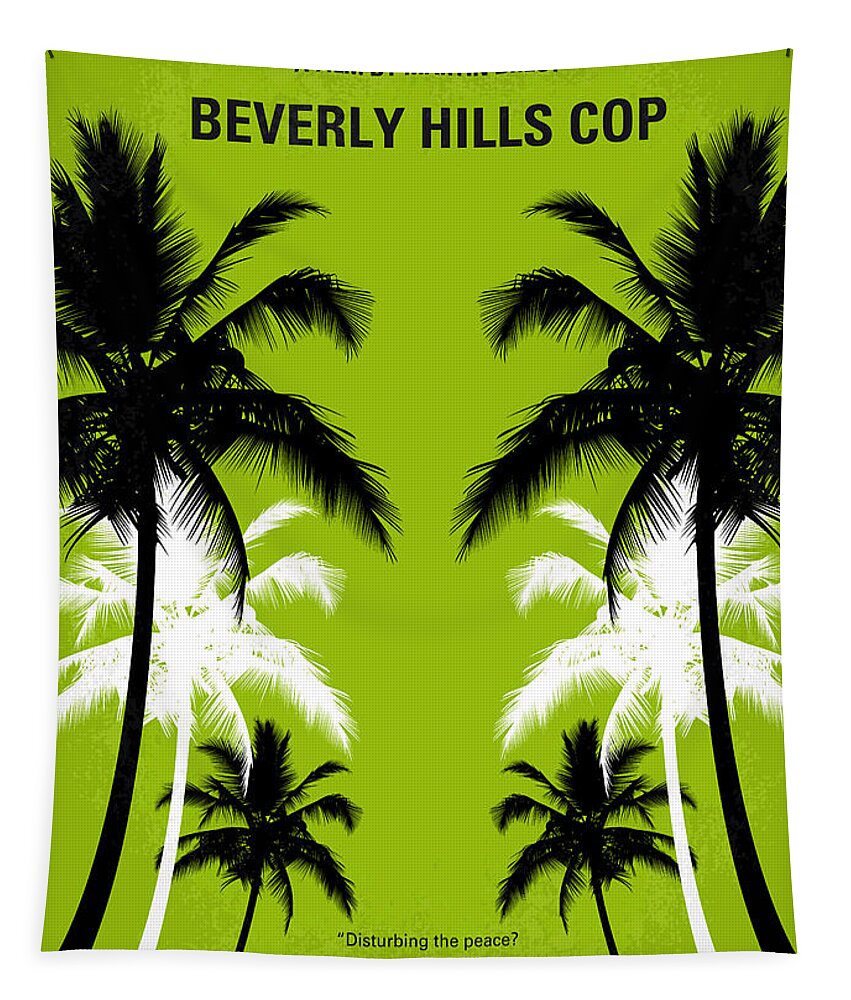 Beverly Hills Cop Tapestry featuring the digital art No294 My Beverly Hills cop minimal movie poster by Chungkong Art