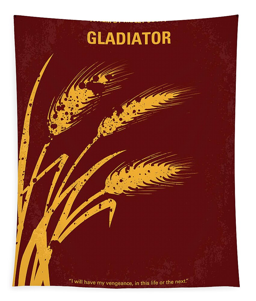 Gladiator Tapestry featuring the digital art No300 My GLADIATOR minimal movie poster by Chungkong Art