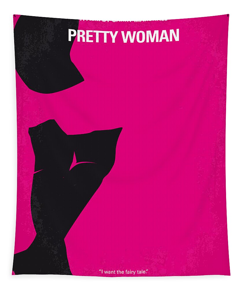 Pretty Woman Tapestry featuring the digital art No307 My Pretty Woman minimal movie poster by Chungkong Art