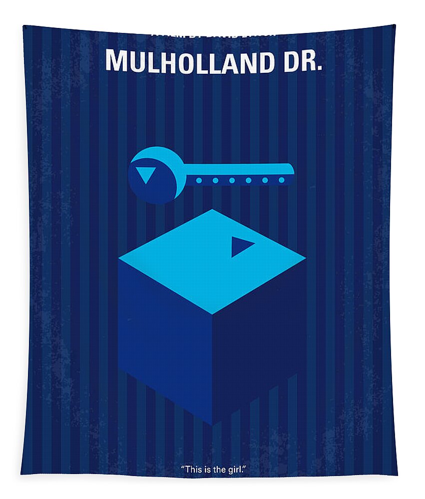 Mulholland Drive Tapestry featuring the digital art No323 My MULHOLLAND DRIVE minimal movie poster by Chungkong Art