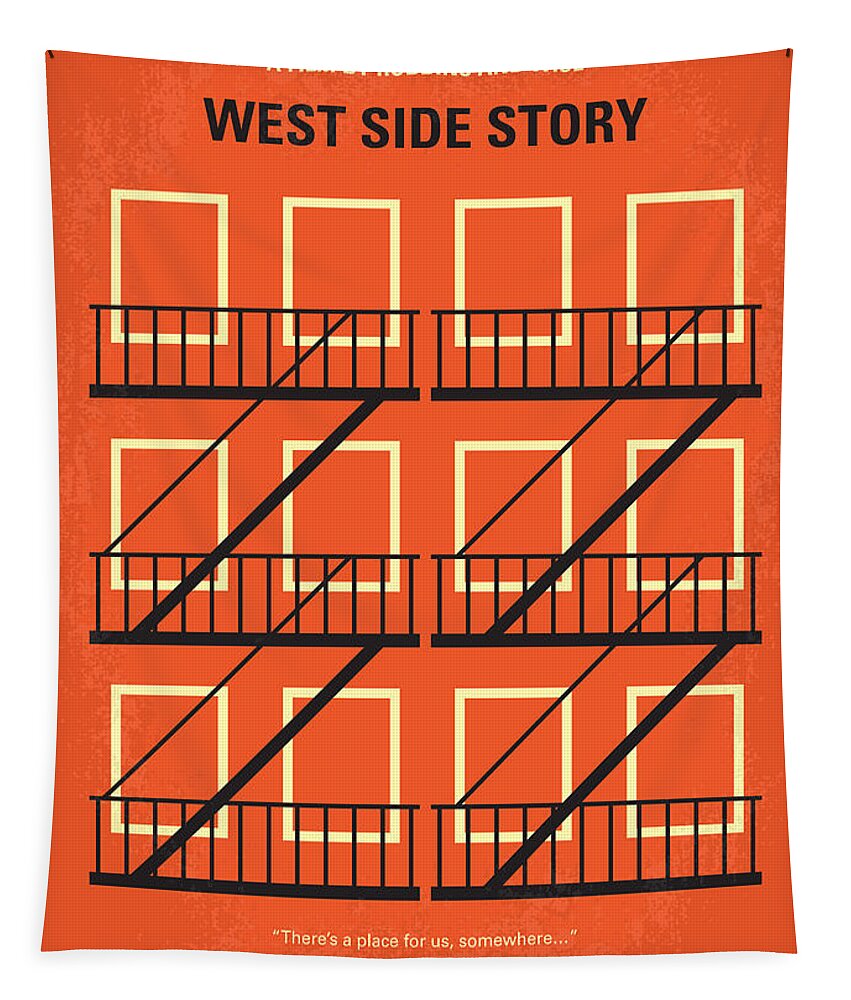 West Side Story Tapestry featuring the digital art No387 My West Side Story minimal movie poster by Chungkong Art