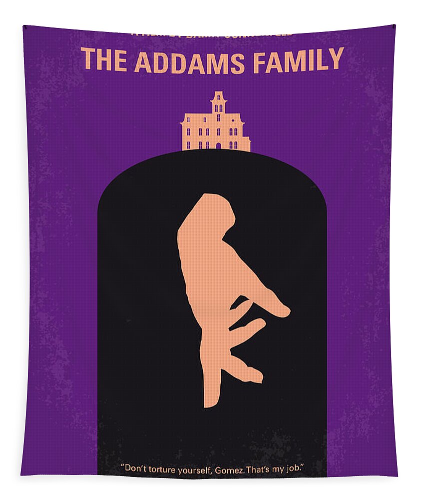 The Addams Family Tapestry featuring the digital art No423 My The Addams Family minimal movie poster by Chungkong Art