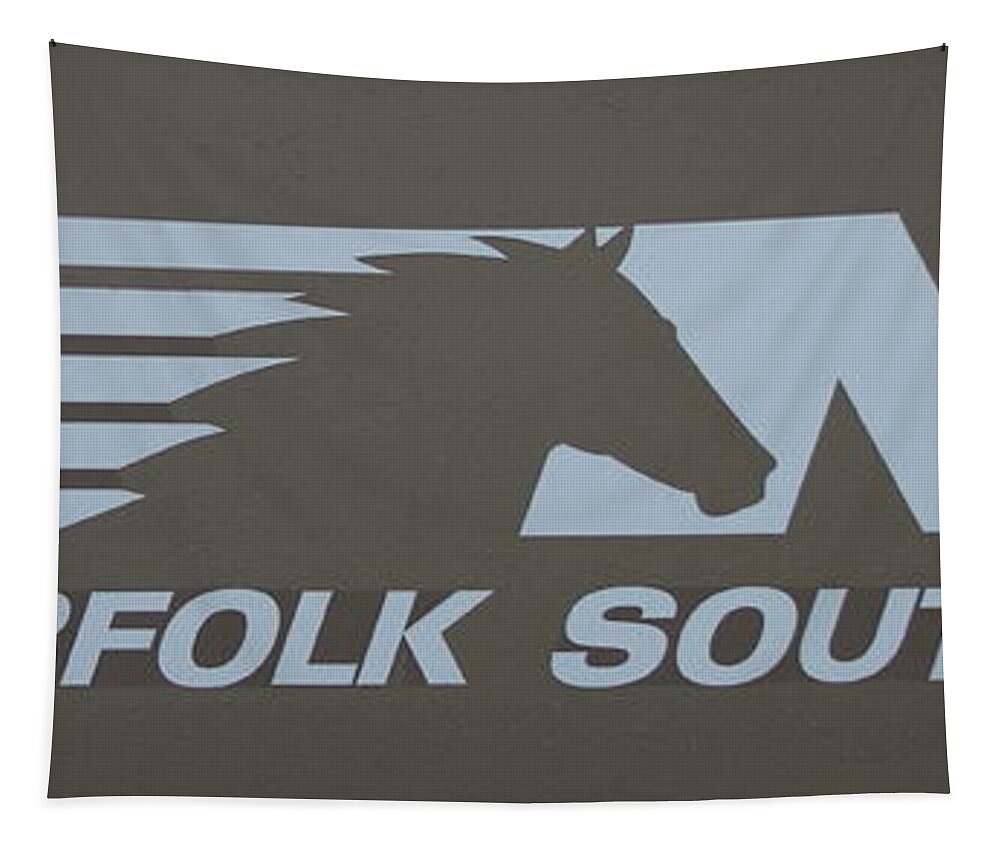 Reid Callaway Norfolk Southern Railway Tapestry featuring the photograph Norfolk Southern Railway Signage Art by Reid Callaway