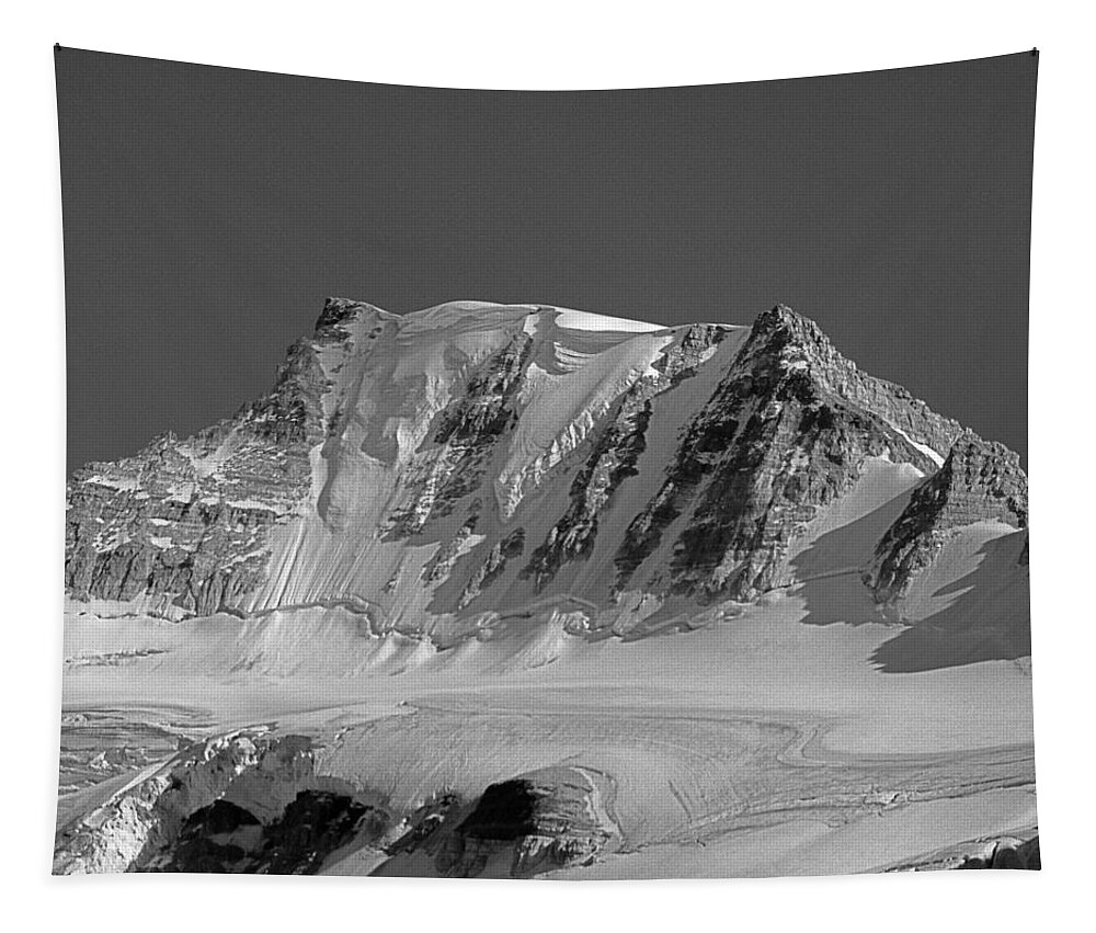 North Face Mt. Fay Tapestry featuring the photograph 203516-BW-North Face Mt. Fay by Ed Cooper Photography