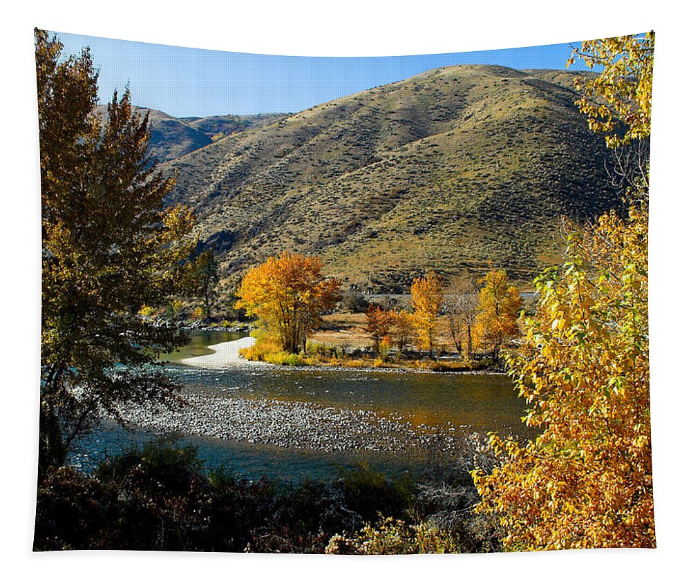 Idaho Scenic Tapestry featuring the photograph North Fork Payette River by Theodore Clutter