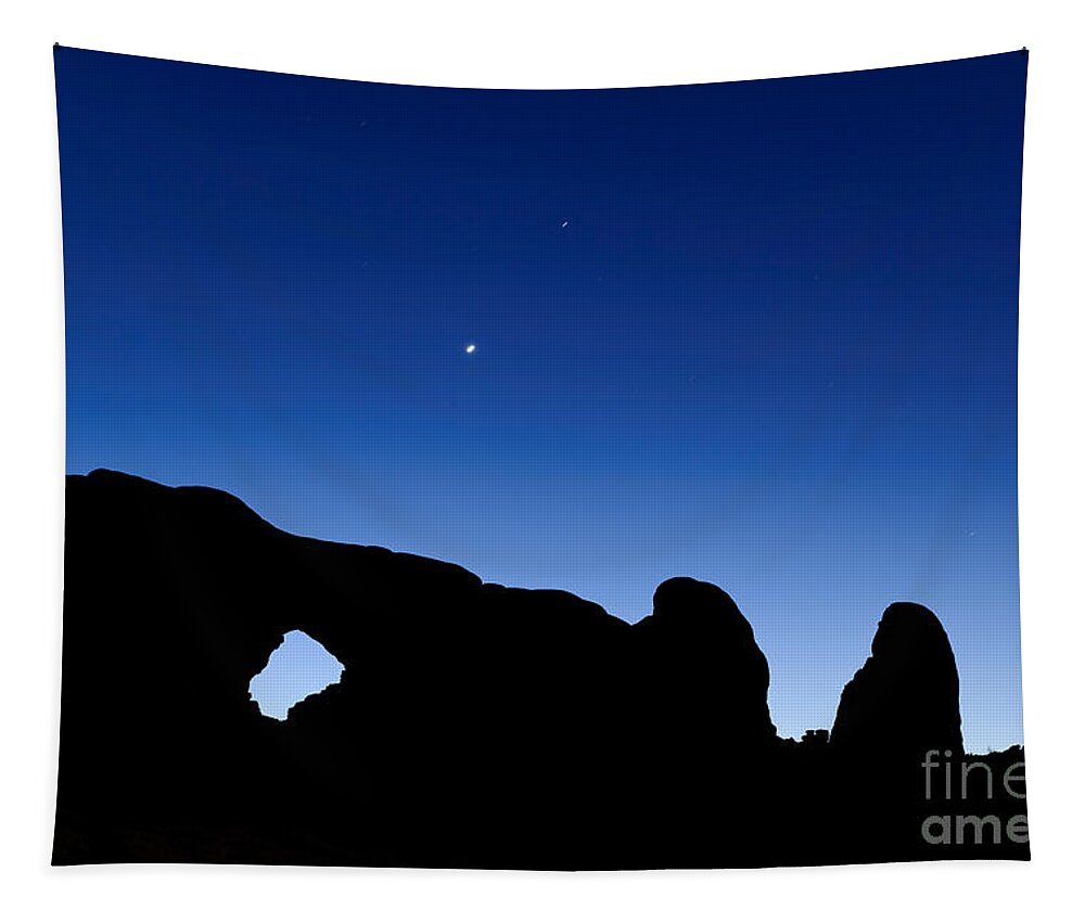 Nature Tapestry featuring the photograph North Window Arch, Arches National Park by John Shaw