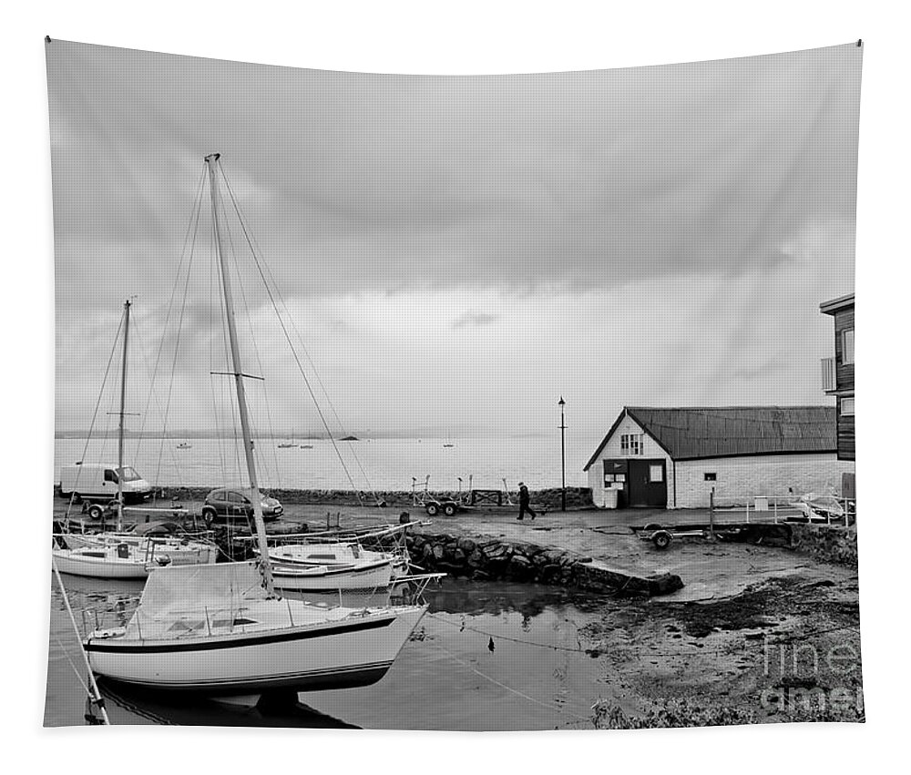 Cold Weather Tapestry featuring the photograph Northern spring marina by Elena Perelman