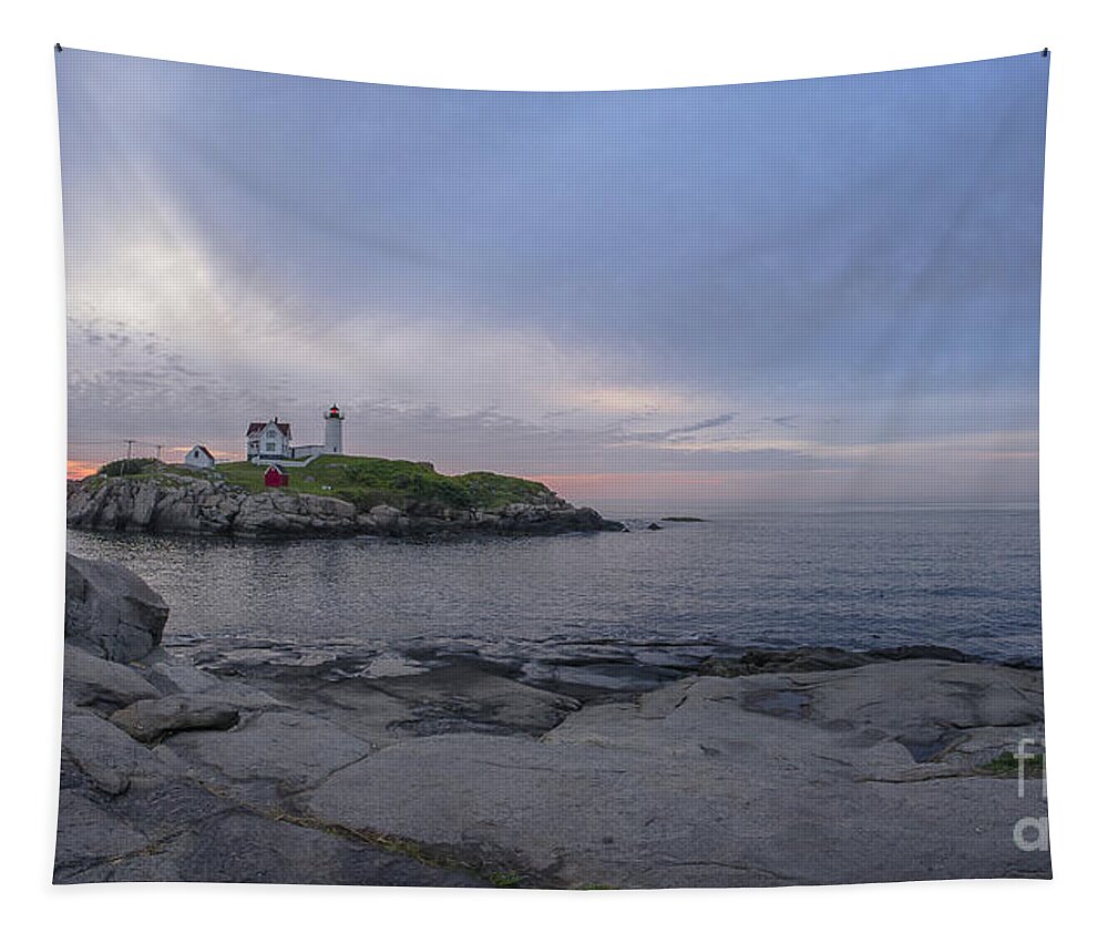Lighthouse Tapestry featuring the photograph Nubble Lighthouse by Steven Ralser