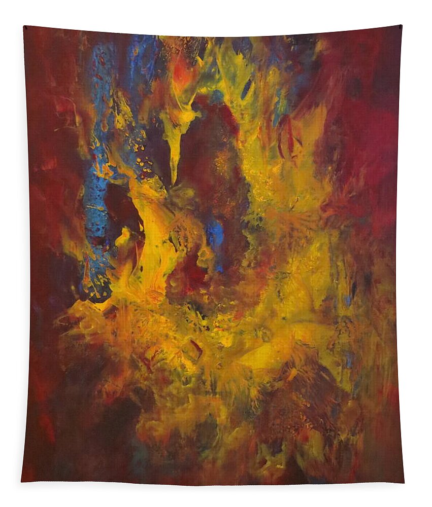 Abstract Tapestry featuring the painting Oasis by Soraya Silvestri