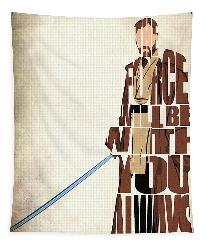 Obi-wan Kenobi Tapestry featuring the digital art Obi-Wan Kenobi - Ewan McGregor by Inspirowl Design