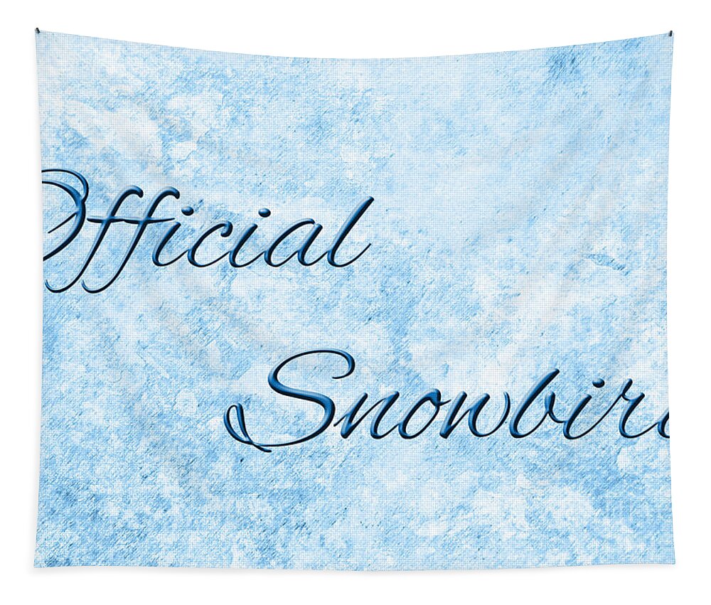 Snowbird Tapestry featuring the digital art Official Snowbird 4 by Andee Design