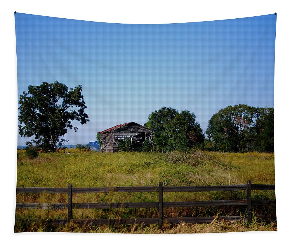 Old Tapestry featuring the photograph Old Country Barn by Maggy Marsh