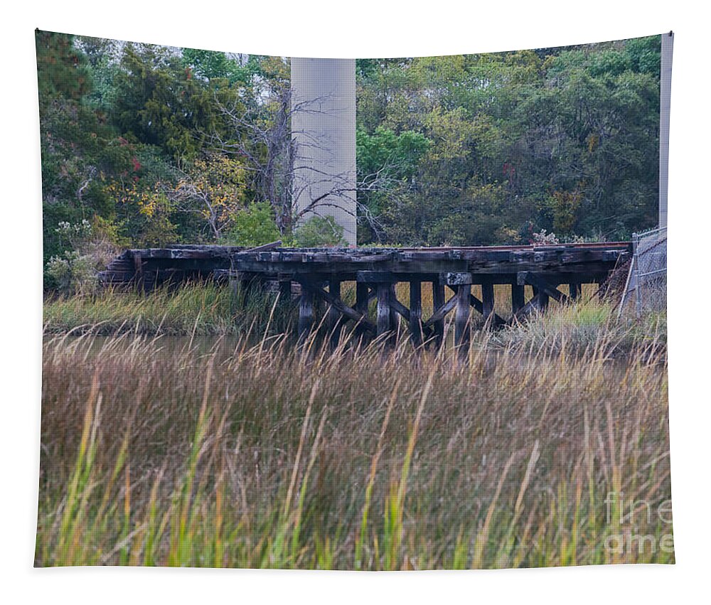 Old Train Tracks Tapestry featuring the photograph Old Train Tracks by Dale Powell