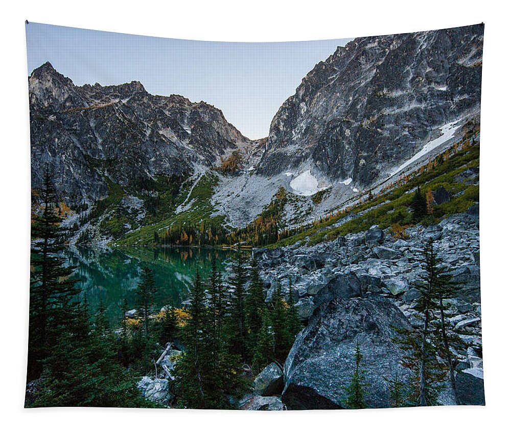 Aasgard Pass Tapestry featuring the photograph On to Aasgard Pass by Mike Reid