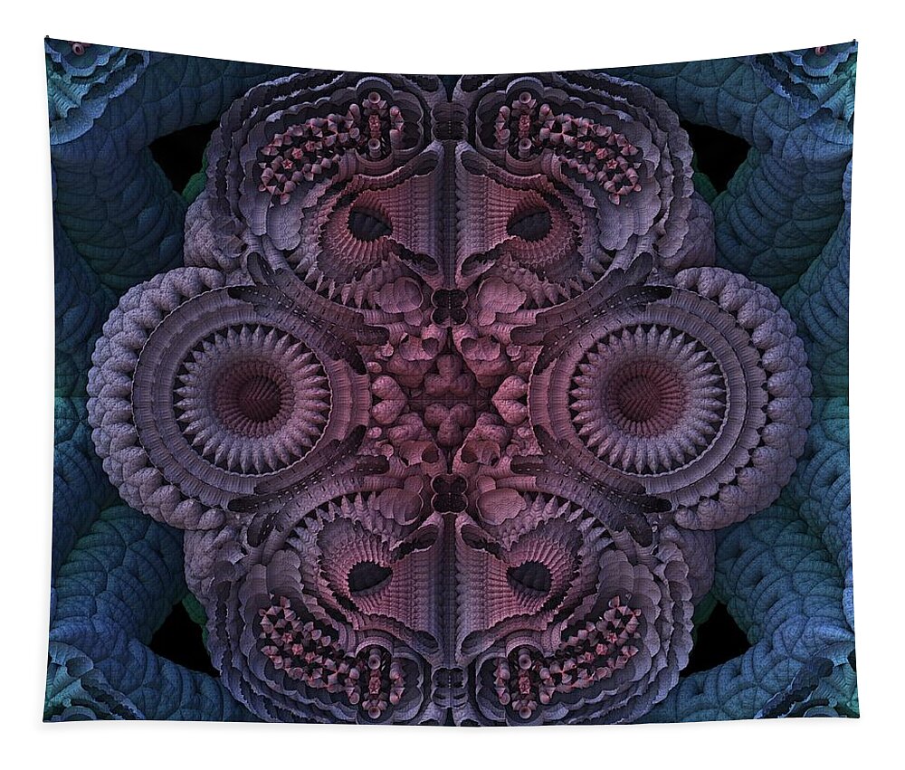 Fractal Tapestry featuring the digital art Ooga Booga by Lyle Hatch