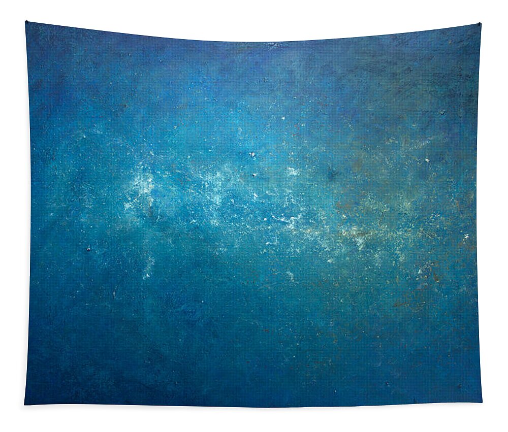 Derek Kaplan Art Tapestry featuring the painting Opt.1.15 Mr Blue Sky by Derek Kaplan
