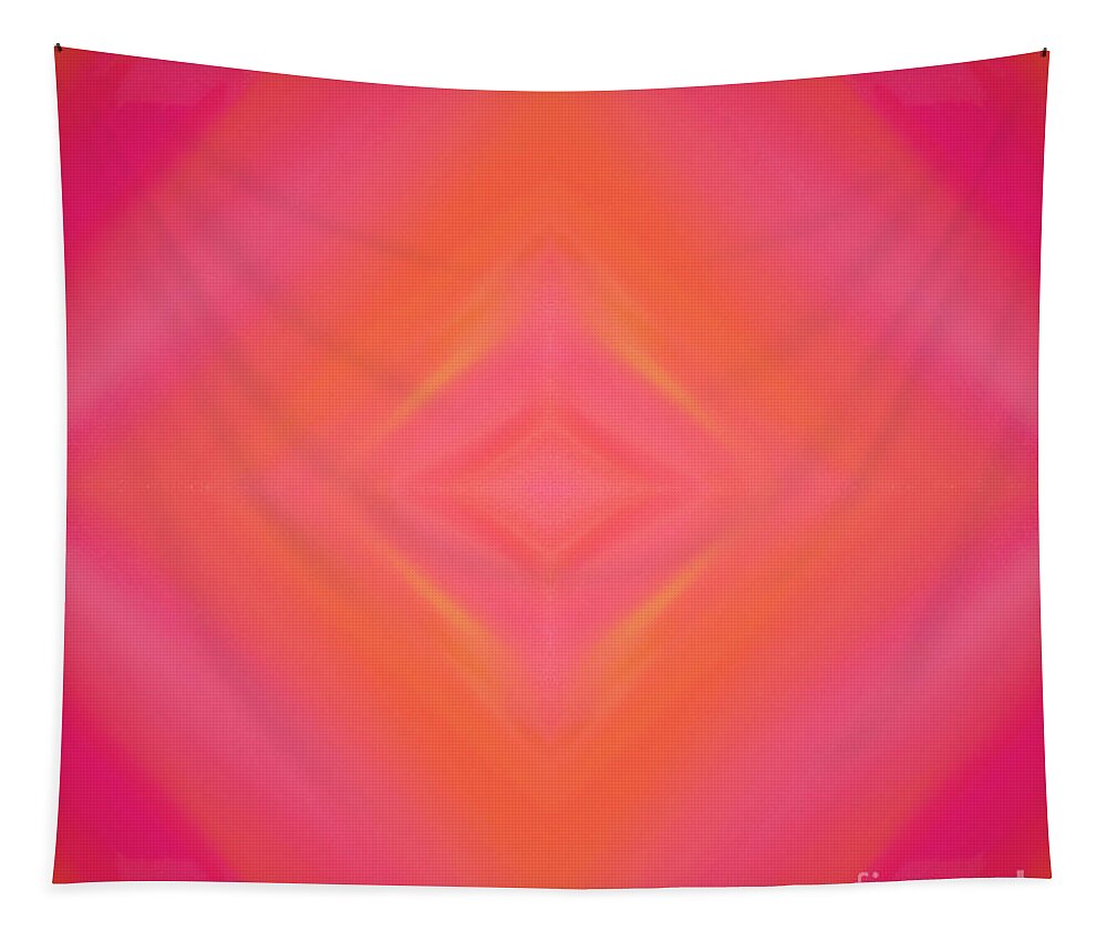 Andee Design Abstract Tapestry featuring the digital art Orange And Raspberry Sorbet Abstract 4 by Andee Design