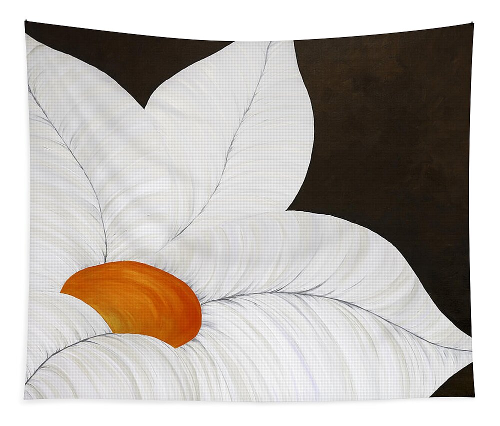 Flower Tapestry featuring the painting Orange Crush by Tamara Nelson
