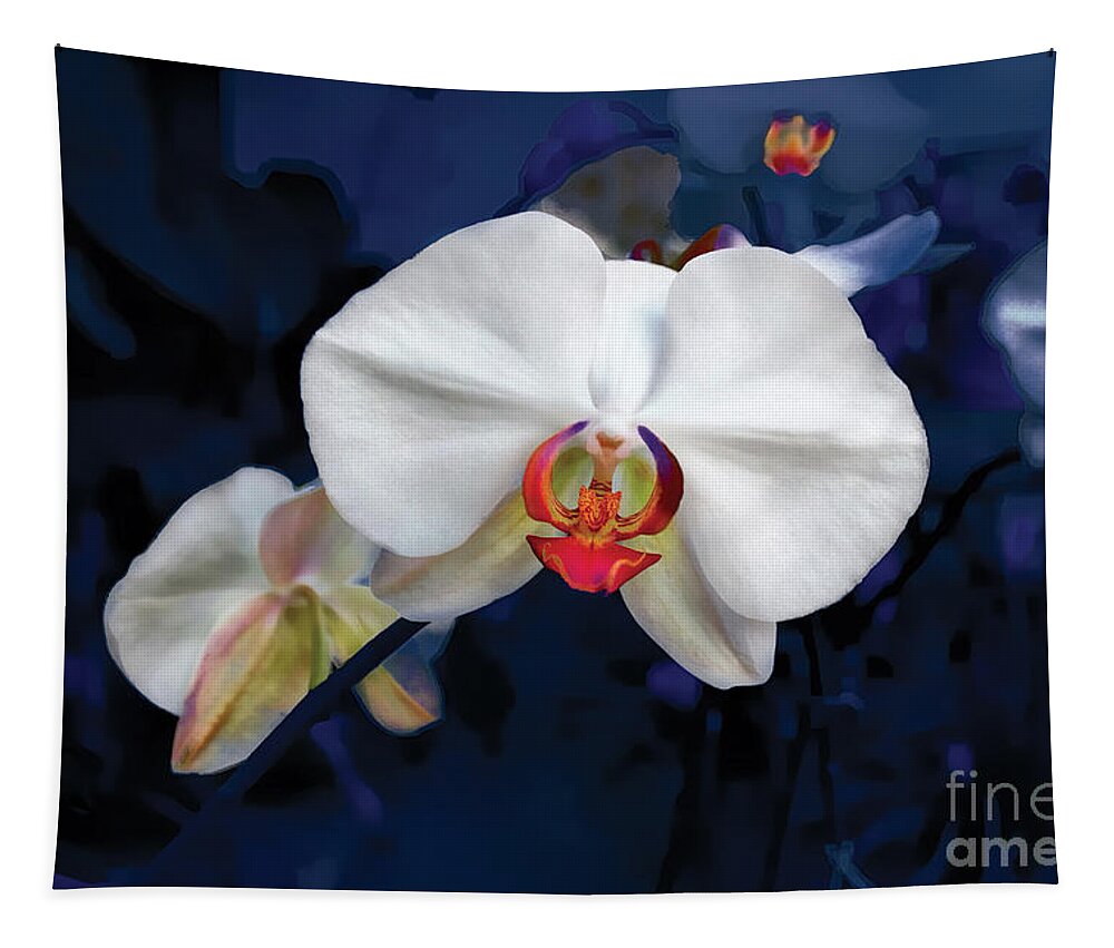 Orchid Tapestry featuring the photograph Exotic Orchid 25 by Carlos Diaz